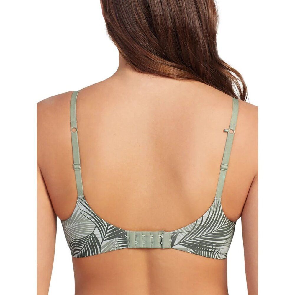 Kindly Yours T-Shirt Bra Women 40C Green Palm Leaf Underwire Convertible Straps - Picture 2 of 9
